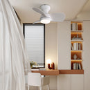 23" Bedroom Ceiling Fan With 3 Color Dimmable 3 ABS Blades Remote Control Dc Motor With 18W Led Light by Unique Piece Furniture