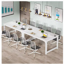 Executive Desk, Large Office Computer Workstation With Thick Frame - White by HouseOfZazla