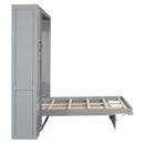 Murphy Wall Bed With Shelves, Wardrobe And LED Lights by HouseOfZazla