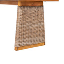 Outdoor 1pcs Acacia Wood Bench, Teak Finish by HouseOfZazla