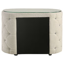 Sonya 2-drawer Upholstered Nightstand Bedside Table Ivory