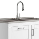 Shaker - Modern Wide Laundry Cabinet With Faucet And Sink - White