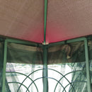 13 0 Outdoor Patio Gazebo Canopy Tent With Ventilated Double Roof And Mosquito Net (Detachable Mesh Screen On All Sides) Suitable For Lawn Garden Backyard And Deck Top - Brown by HouseOfZazla