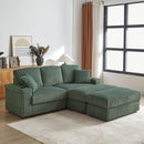 3 Seater Sofa With 2 Ottomans For Living Room by HouseOfZazla