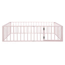 Metal Floor Bed Frame With Fence And Door by Unique Piece Furniture