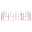 Metal Floor Bed Frame With Fence And Door by HouseOfZazla
