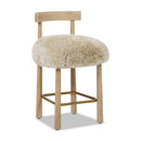 Arden 27.5 Genuine Fur Counter Height Bar Stool