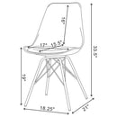 Padded Dining Chair (Set of 2) - Black by HouseOfZazla