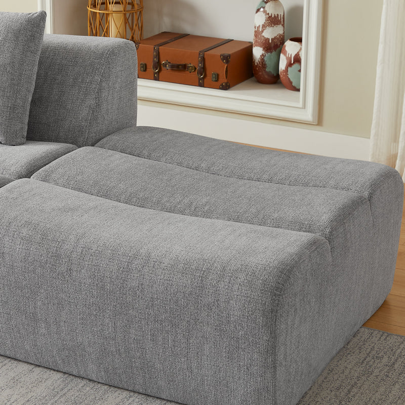 Oversized 3 Seater Compressed Sofa with Chenille Fabric, photo 6 of 7
