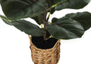 28" Tall Artificial Fiddle Tree Plant with Real Touch Leaves by HouseOfZazla