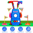 Toddler Golf Set with 4 Balls 4 Clubs 2 Holes 2 Flags Golf Cart Indoor Outdoor Golf Game Gift For 3-5 Years Old Kids by GBruno Store