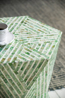 19x19x20" Tapered Green Pedestal Stool by HouseOfZazla