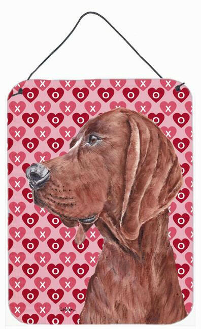 Redbone Coonhound Hearts and Love Wall or Door Hanging Prints SC9707DS1216