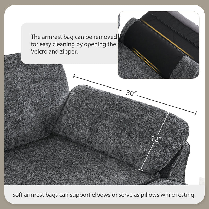 Free Combination Modular Convertible Sectional Sofa Bed Set, 4 Seat Upholstered Sleeper Corner Couch, Deep-Seat Loveseat with Ottoman for Living Room, Office, Apartment,2 Colors