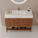 36" Modern Free-Standing Bathroom Vanity with Seamless Ceramic Sink