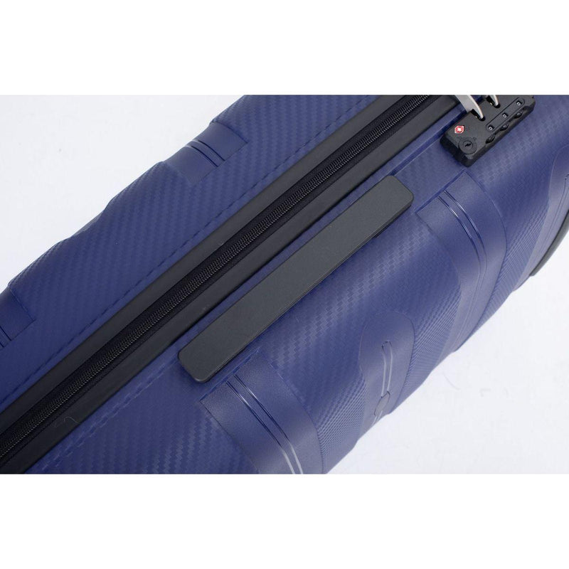 Hardshell Suitcase Spinner Wheels PP Luggage Sets Lightweight Durable Suitcase with TSA Lock,3-Piece Set (20/24/28), Navy