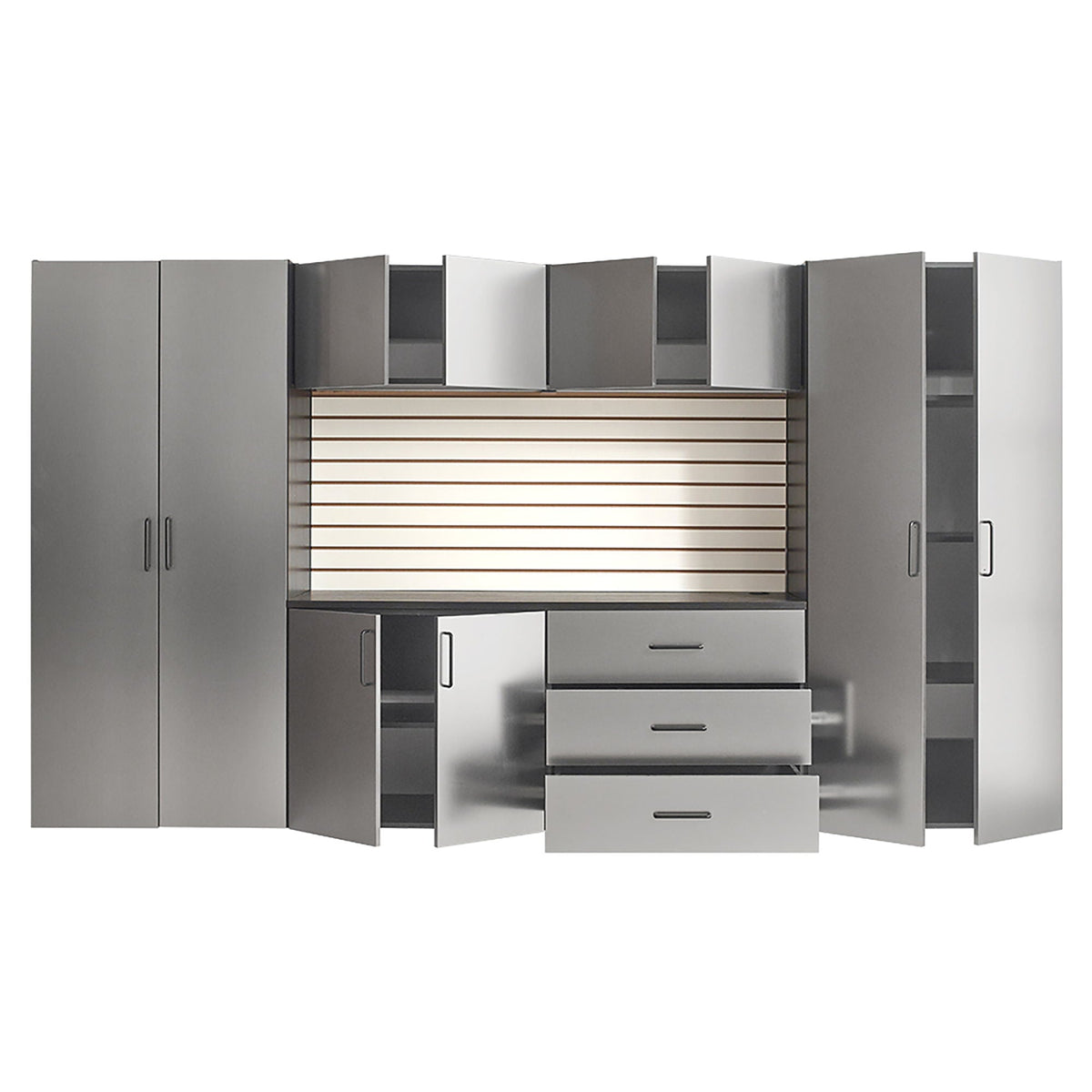 Astro Series - Garage Cabinet Set A With Soft Closing Drawers - Metallic Gray, photo 6 of 11