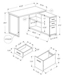 L-Shape Computer Desk with Storage Drawers by HouseOfZazla