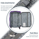 Softside Luggage Expandable 3 Piece Set Suitcase Upright Spinner Softshell Lightweight Luggage Travel Set