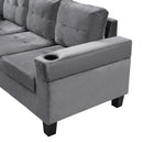 Modern Sectional Sofa Set With L Shape Chaise Lounge And Storage by HouseOfZazla
