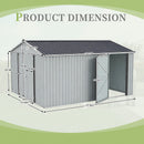 10x12 FT Outdoor Metal Storage Shed