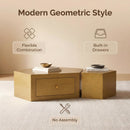 Modern Geometric Coffee Table Set of 2