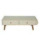 Coffee Table with Veneered Faux Marble Tabletop
