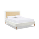 Haley - Upholstered Cane Back Platform Bed by HouseOfZazla