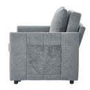Upholstered Convertible Sleeper Sofa With 5 Position Backrest, Side Pockets, Storage by HouseOfZazla
