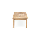 Outdoor Acacia Wood Loveseat with Coffee Table, Light Teak Frame by HouseOfZazla
