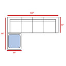 Wide Patio Sectional With Cushions - Brown by Unique Piece Furniture