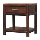 Solid Wood Regency Chestnut Nightstand, 1-Drawer, 1 Open-Slot