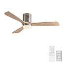 Low Profile Flush Mount Intergrated LED Ceiling Fan With Light And Silent Reversible Motor by HouseOfZazla