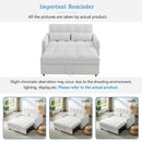 Loveseat Sofa Pull-Out Bed With Adjustable Backrest, 3 USB Ports And 2 Lumbar Pillows For Living Room