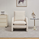 Modern Sherpa Upholstered Accent Chair, Comfortable Living Room Armchair, Lounge Chair For Bedroom, And Office by HouseOfZazla