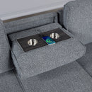 Rebecca - Sofa With Pull Out Bed, Storage Chaise, USB And Cup Holders - Dark Gray by HouseOfZazla