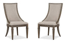 Lancaster - Dining Arm Chair With Upholstered Seat & Back (Set of 2) - Dovetail Gray