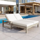 Outdoor Double Lounge Chair With 5 Position Adjustable Backrest by HouseOfZazla
