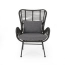 Tapscott Wicker Patio Chair with Cushions (Set of 2)