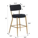 Modern Teddy Fabric Upholstered Bar Stools by HouseOfZazla