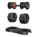 Adjustable Dumbbell Set, 10 in 1 Free Dumbbell for Men and Women, Black Dumbbell for Home Gym, Full Body Workout Fitness, Fast Adjust by Turning Handle (10 Gears/55 LB)