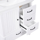 30" Bathroom Vanity With Sink, 3 Drawers, Adjustable Feet by HouseOfZazla