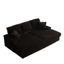 3 Seater Sofa With 2 Ottomans For Living Room by HouseOfZazla