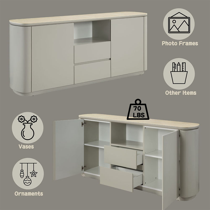 Ingram - Server - Ceramic Top & Light Gray, photo 6 of 7