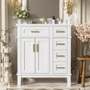 Modern Bathroom Vanity With Ceramic Sink, Soft Close Storage Cabinet by Unique Piece Furniture