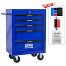 Rolling Metal Tool Chest With Drawers, Steel Storage Cabinet With Ball Bearing Slides by HouseOfZazla