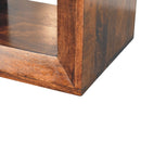 Solid Wood Solis California Side Table, Open Storage
