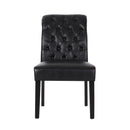 Broxton - Tuft Dining Rolltop Chairs With Button Tufted Backrest (Set of 2)