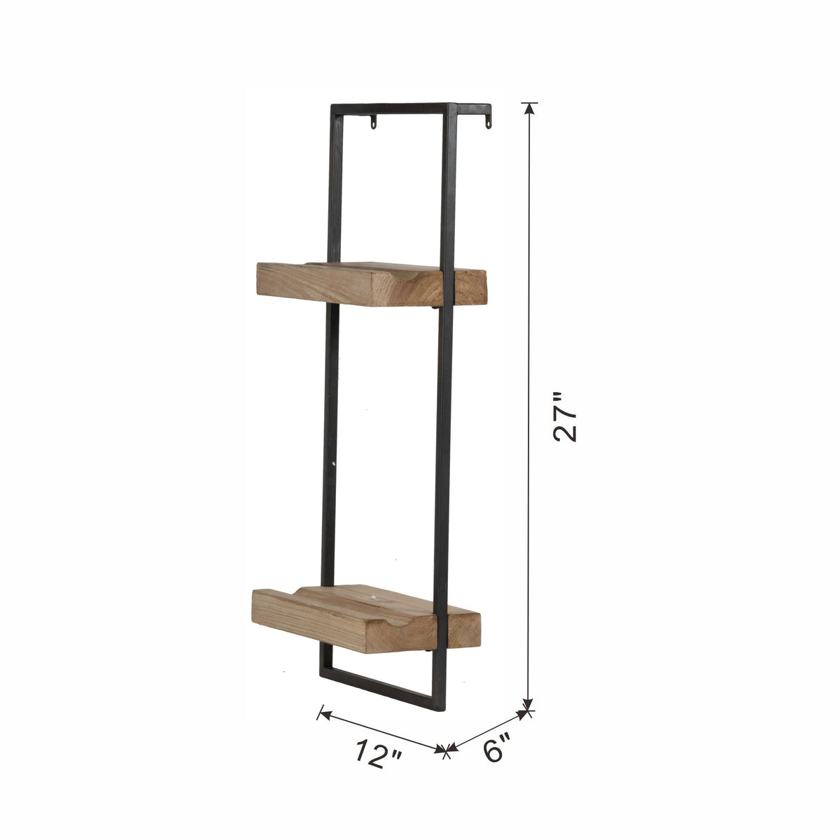 Wall Shelf With Two Shelves - Black Brown, photo 8 of 8