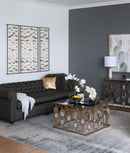 Metal Decorative Wall Art With Frame, Wall Decor For Living Room (Set of 3) - Gold by Unique Piece Furniture